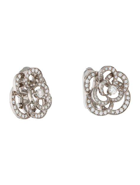 chanel ring camellia|Chanel diamond camelia earrings.